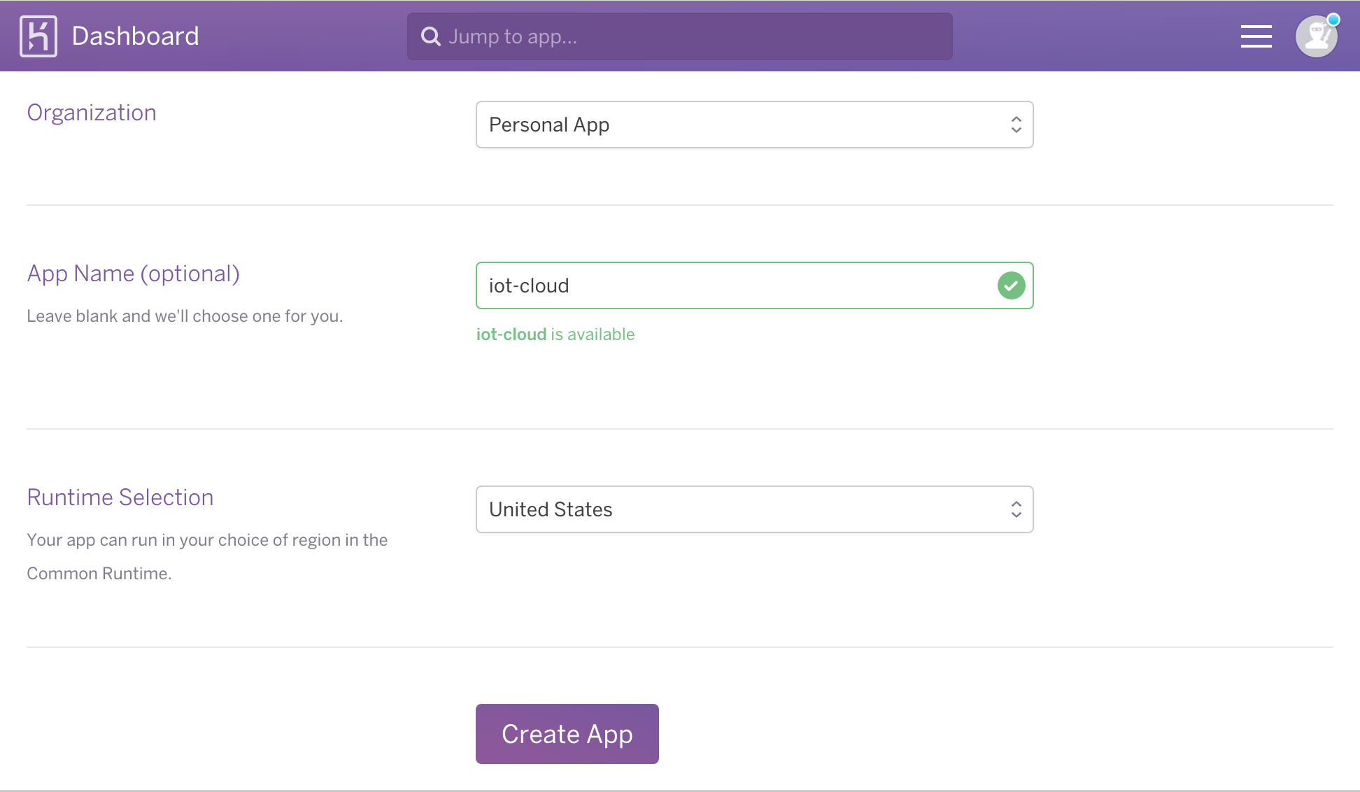 Heroku app